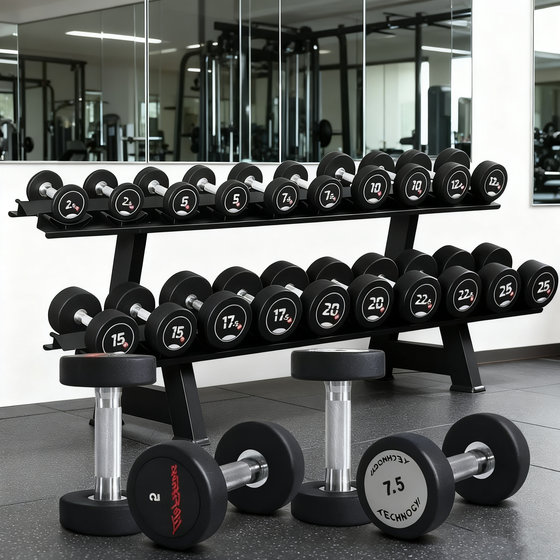 Round head fixed dumbbell set pure steel tasteless