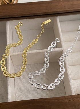 贵气纯银猪鼻子百搭高级感手链