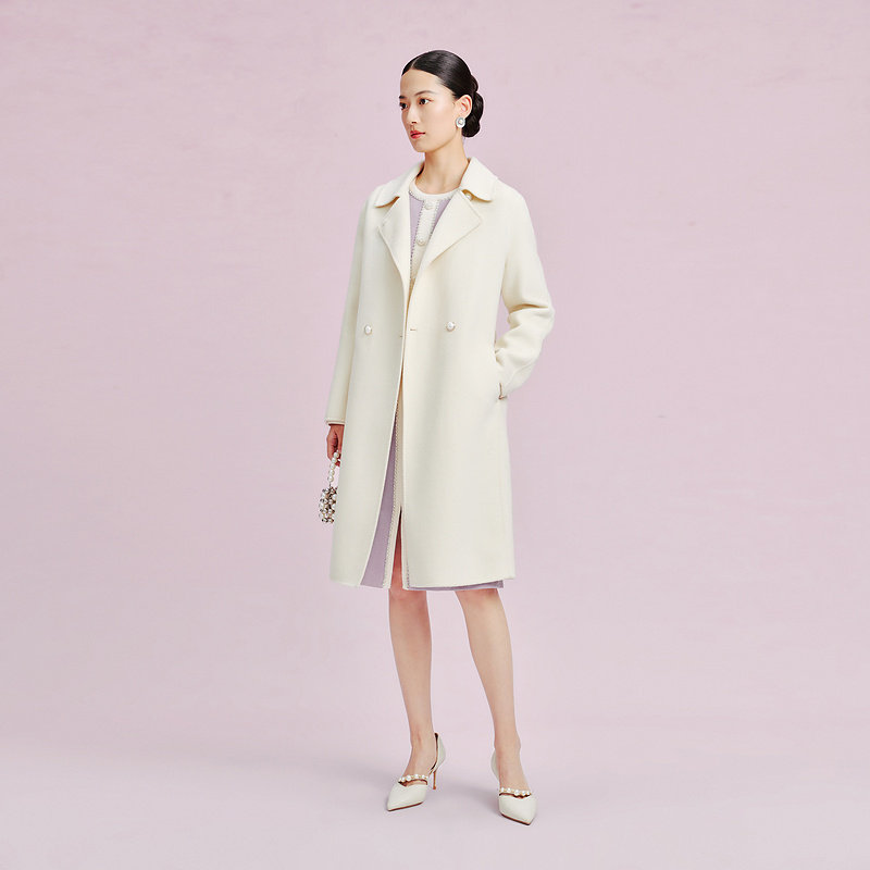 【羊毛】La Koradior拉珂蒂时尚女冬新款气质过膝毛呢大衣中长款,淘宝优惠券,粉丝福利购,淘宝优惠卷