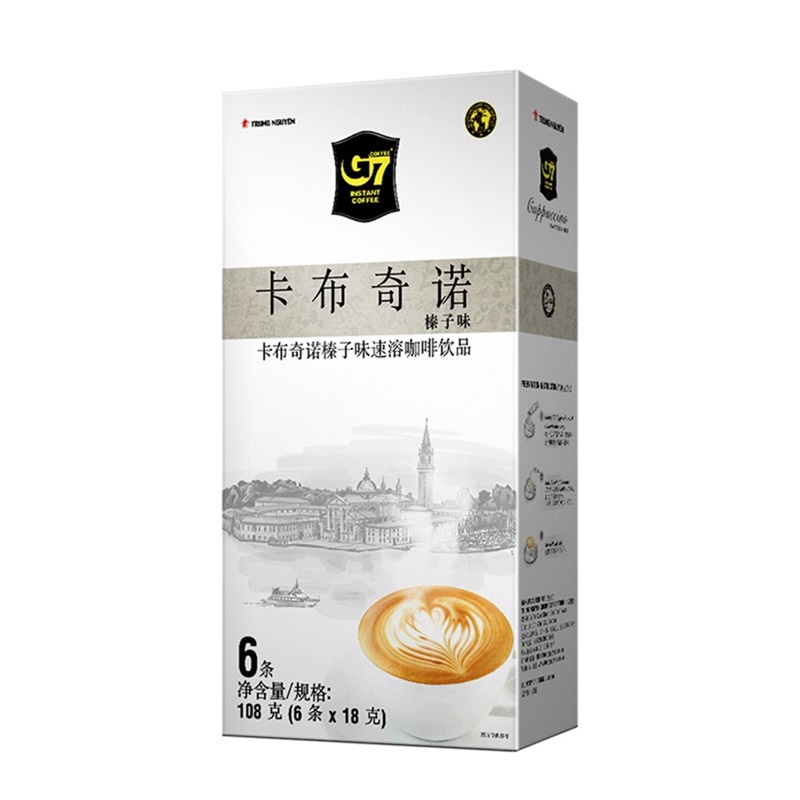 进口越南2盒G7coffee卡布奇诺速溶咖啡108g香浓提神摩卡味榛子味 - 图2
