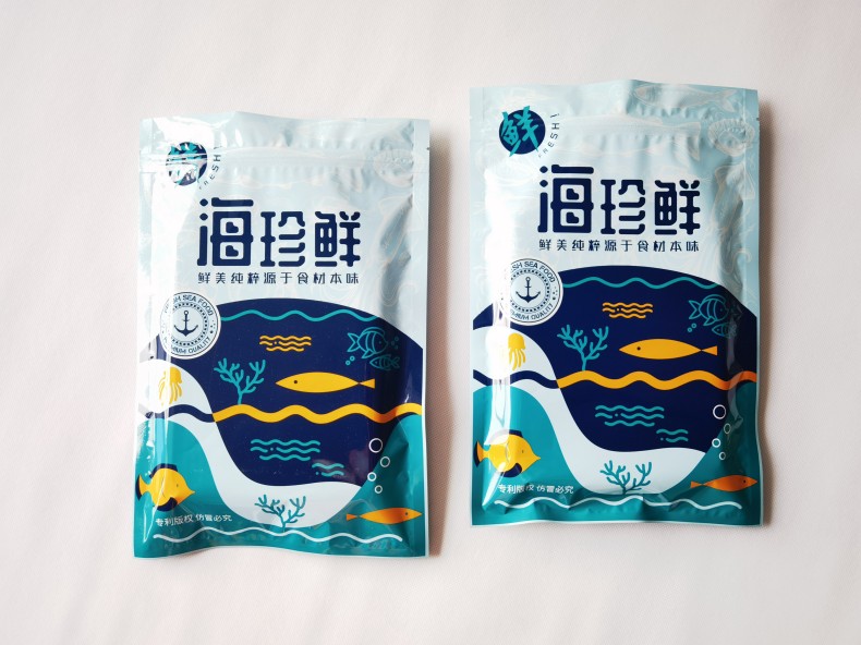 海鲜干货海珍鲜自封口海鲜通用包装袋一斤装半斤装自封口海鲜袋