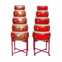 10 10 12 14 14 18 18 24 inch flat drum dragon drum red drum bull y leather large drum adult children gong drum hall drum