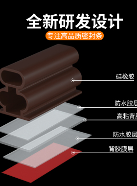 门边框包边自粘防盗门密封条进户