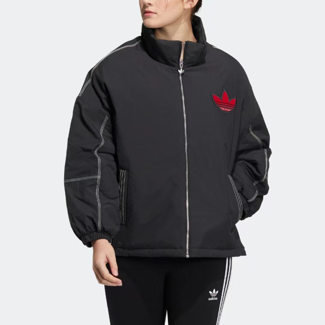 Adidas阿迪达斯三叶草女子仿羊羔绒外套HE6586-88HK2071IM1702-01-图0