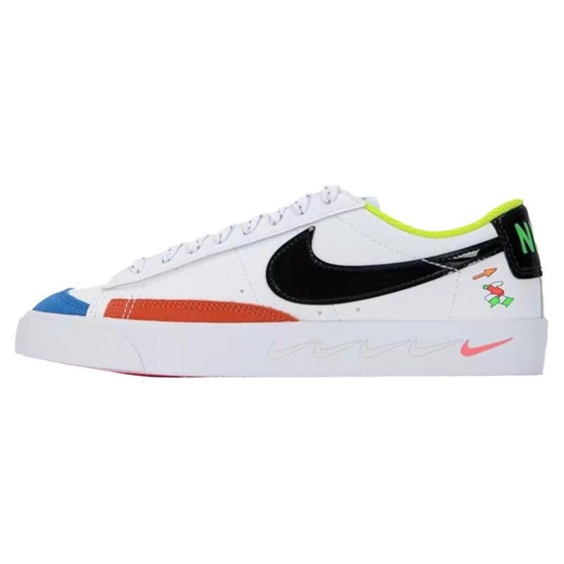 Nike/耐克 Blazer Low 77 GS 白蓝黑低帮休闲运动板鞋 DV1747-101 - 图3