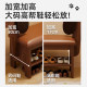 Solid wood puppy shoe-changing stool for home use at the door, seatable and retractable