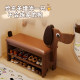Solid wood puppy shoe-changing stool for home use at the door, seatable and retractable