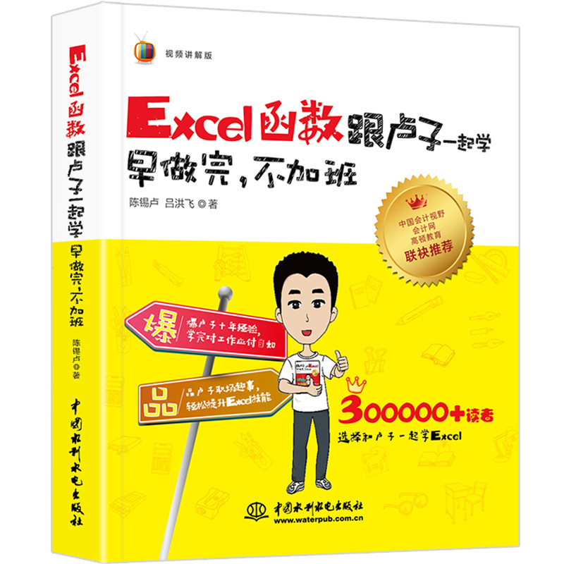 卢子Excel视频教程 早做完 不加班+早做完不加班电脑办公自动化Office2013 2016软件教程教材表格制作Excel函数书籍