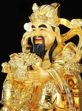 新款财神爷神像贴金佛像