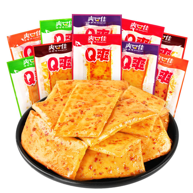 爽口佳辣条香辣味20包鱼豆腐 爽口佳豆腐干