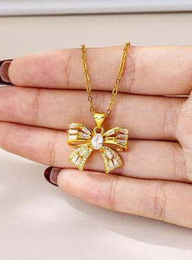 越南沙金公主风蝴蝶结项链套装