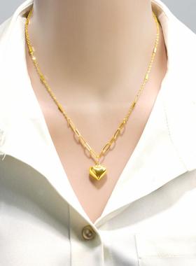 简约3D爱心套装女手链项链