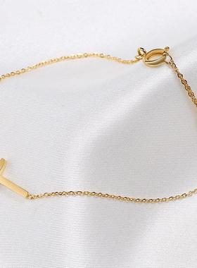 Ultra Thin Chain Link Cross Bracelet Stainless Steel Women&#