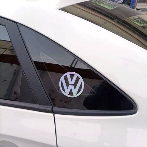 车身玻璃镭射轮眉贴纸汽车七彩装饰遮挡个性划痕后档后翼车门车标 - 图1