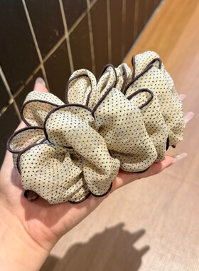 【晶妍】韩系暖色波点云朵香蕉夹高级感后脑勺盘发气质百搭发饰
