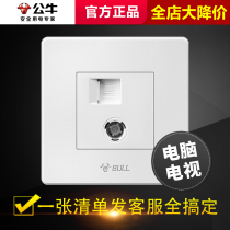 Bull TV Computer Socket Switch Network Cable TV Network Panel 86 Type CCTV TV Outlet