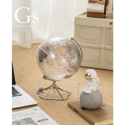 透明地球仪摆件轻奢高档酒柜套装家居客厅电视柜办公室桌装饰品 - 图0