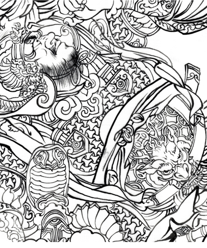 廷炜阁刘继卣闹天宫国画工笔画白描底稿高清大图西游记悟空临摹 - 图2