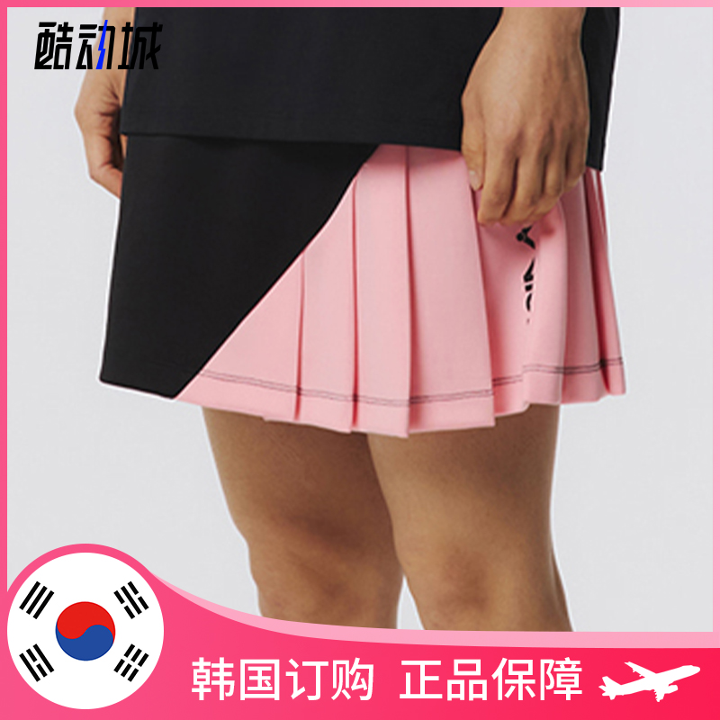 2025新款 VICTOR维克多韩国羽毛球服下装 女性感拼色速干百褶短裙 - 图0
