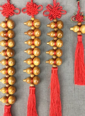 桃木小葫芦挂件挂壁摆件