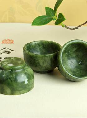 天然玉石小茶碗蓝田玉南玉药王石功夫茶杯十元模式玉器展会地摊