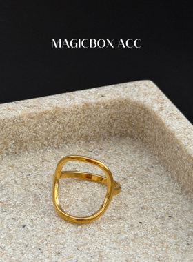 magicboxacc女钛钢极简圆圈戒指