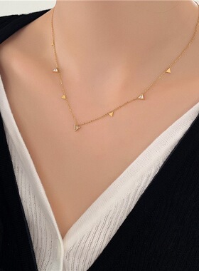 气质精致闪闪发光金属镶钻小吊坠