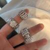 Korean style light luxury style open ring for women flower star love multi-style zircon ring inlaid with diamond ring for women