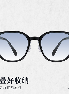 木九十方园框折叠墨镜女潮流时尚镜防紫外线太阳镜男MJ101SK519