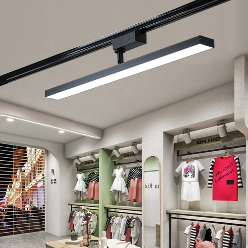 长条轨道灯超市店铺服装店散光LED直播间补光灯明装轨道式长条灯 - 图0