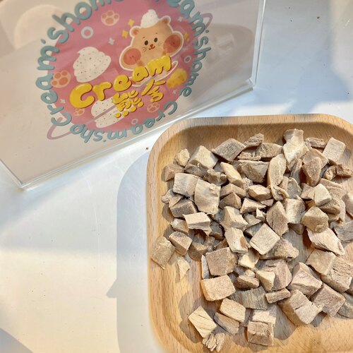 奶油熊舍仓鼠果蔬鸭肉冻干无花果山楂木瓜丝秋葵脆不上火躺零食 - 图2