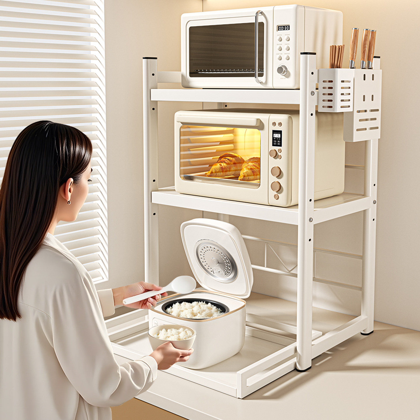 Madors微波炉置物架家用厨房电器收纳多层台面烤箱电饭煲储物架子,淘宝优惠券,粉丝福利购,淘宝优惠卷