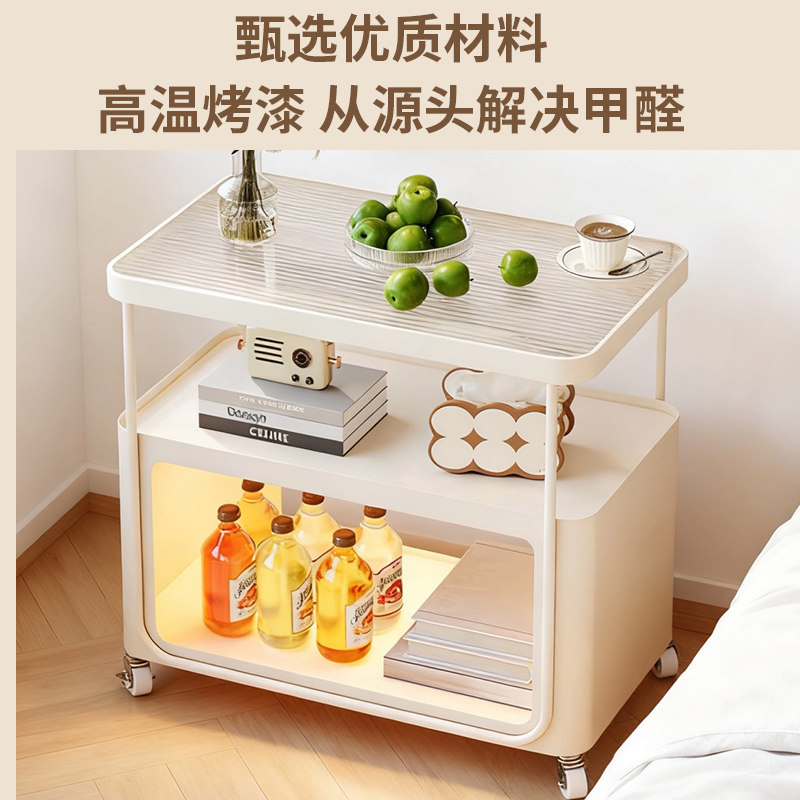 客厅沙发边几可移动茶几新款阳台角几侧边零食柜铁艺小推车置物架,淘宝优惠券,粉丝福利购,淘宝优惠卷