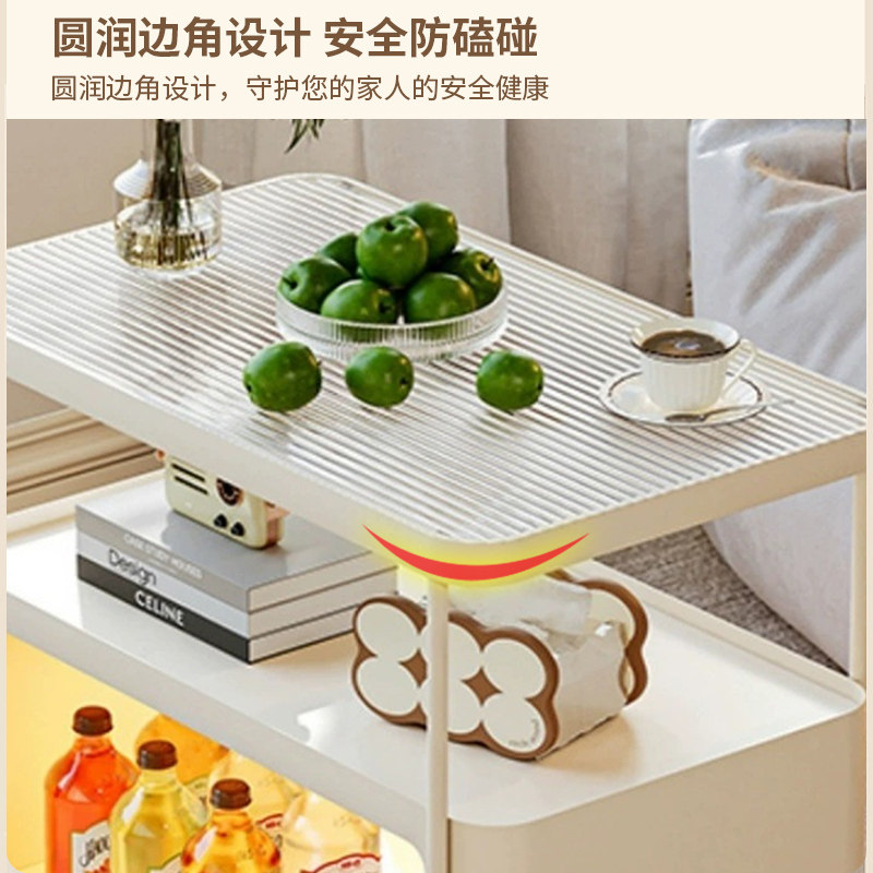 客厅沙发边几可移动茶几新款阳台角几侧边零食柜铁艺小推车置物架,淘宝优惠券,粉丝福利购,淘宝优惠卷