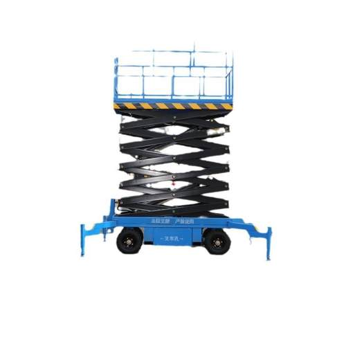 牵引高空作业设备半自动液压升降平台8米升降平台高空作业升降机 - 图3