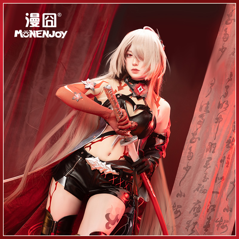 【漫囧】崩坏:星穹铁道 黄泉cos服装女装 红色 白发黄泉 现货 - 图1