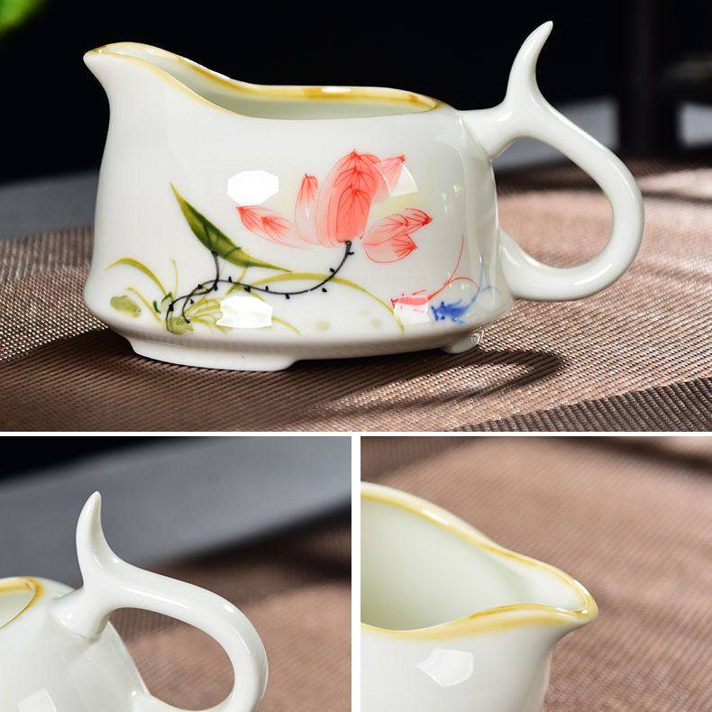 手绘公道杯陶瓷功夫茶具配件清仓家居大号家用茶海分茶器,淘宝优惠券,粉丝福利购,淘宝优惠卷