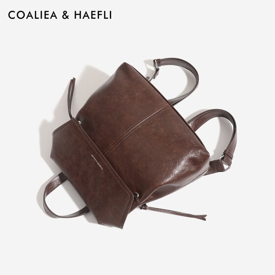 Hong Kong purchasing agent for waxed leather backpack women's knotted backpack