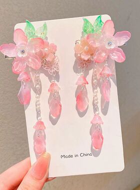 汉服头饰儿童配饰新款古风发夹公主发饰中国风流苏小女孩表演发卡