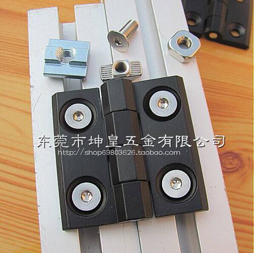坤皇锌合金金属铰链 4040/5050/6060加强型电柜机柜合页 工业配件 - 图1