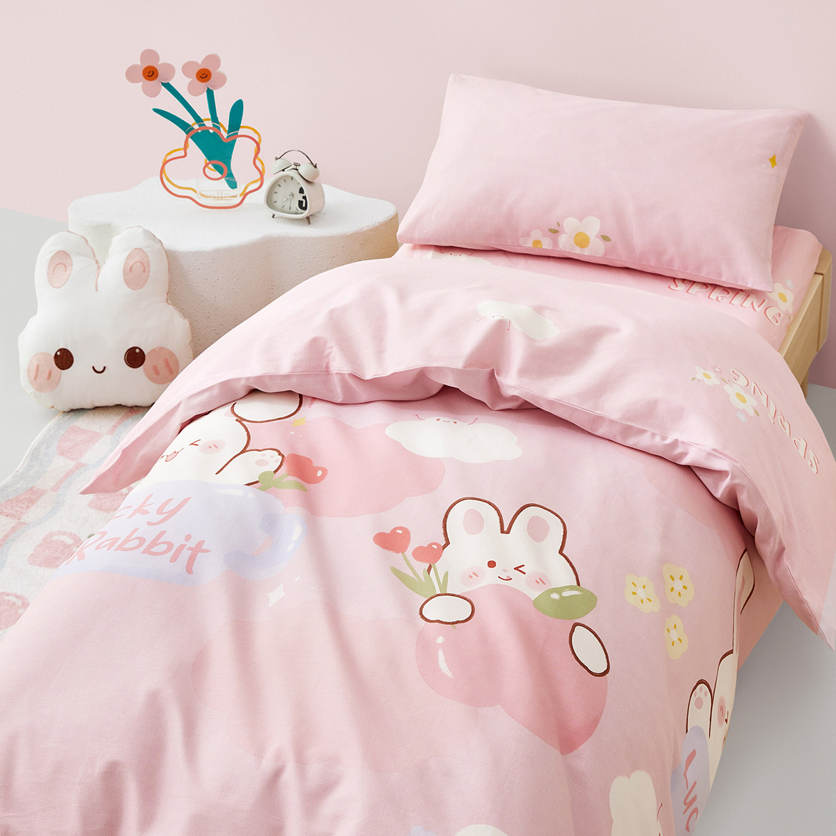 罗莱儿童母婴A类全棉抗菌三件多件套幼儿园午托套枕芯枕套被芯,淘宝优惠券,粉丝福利购,淘宝优惠卷