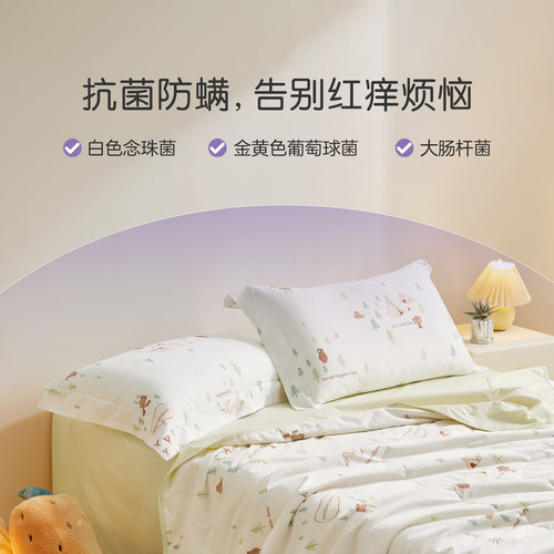 罗莱儿童夏凉被春秋被芯幼儿园子母被全棉大豆被子四季通用冬被 - 图1