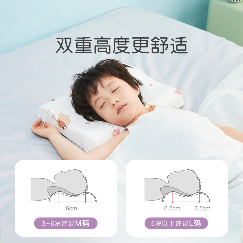 罗莱儿童家纺a类泰国3 6护颈枕芯 罗莱儿童乳胶枕