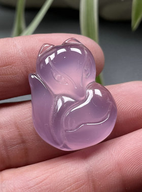 陕西西安冰花芙蓉玉小狐狸吊坠