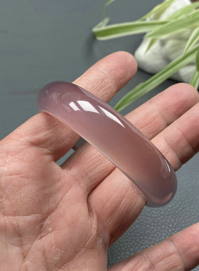 烟灰紫西安芙蓉玉手镯景区同款