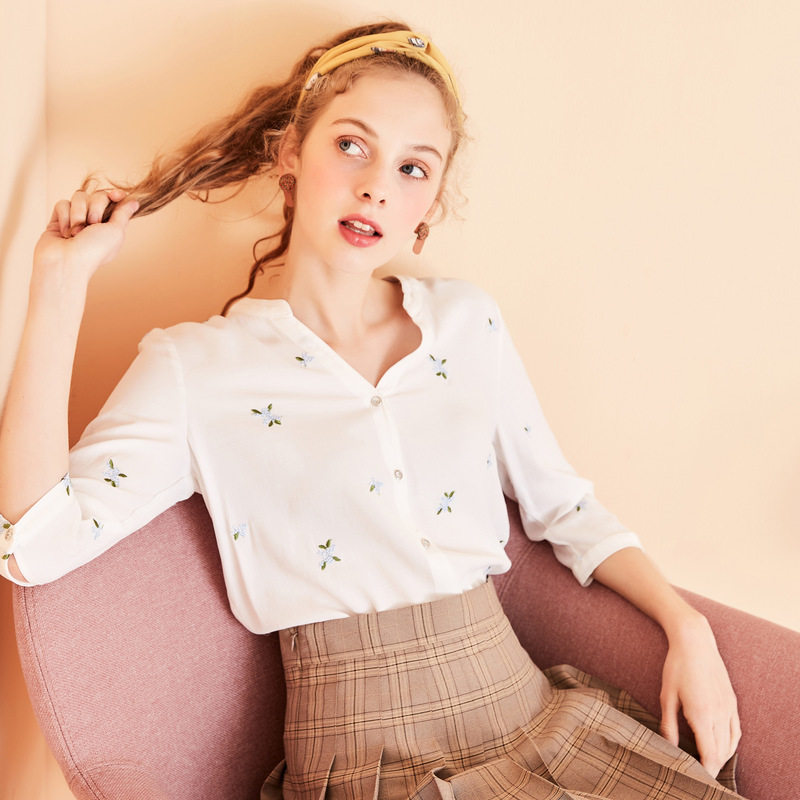puella拉夏贝尔旗下雪纺学院风衬衫 puella衬衫