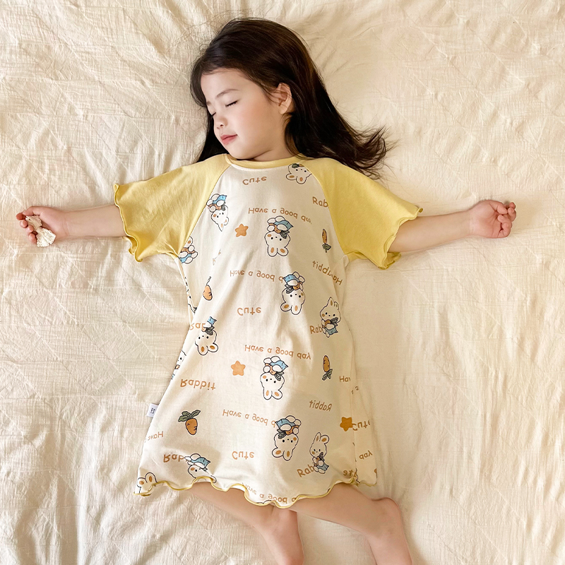 女童睡裙夏款纯棉儿童睡衣裙夏季薄款2025新款公主风女宝宝春夏天,淘宝优惠券,粉丝福利购,淘宝优惠卷