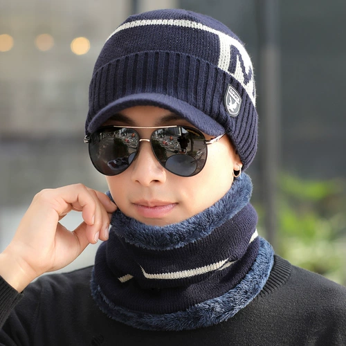 Дорожный спортивный зимний защищающий от холода флисовый шарф, удерживающий тепло шлем для велоспорта, комплект