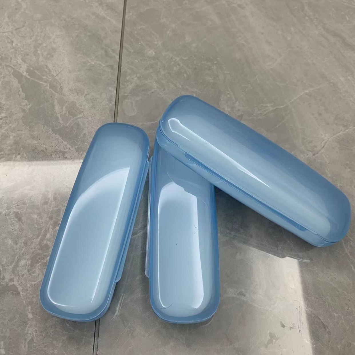 拍1发3近视塑料眼镜盒简约便携带老花镜收纳盒抗压防摔半透明代发,淘宝优惠券,粉丝福利购,淘宝优惠卷