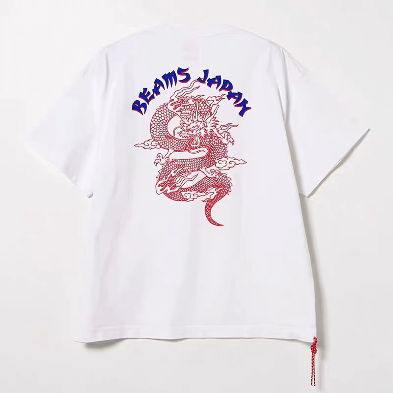 BEAMS JAPAN 24SS Original Collection日产龙年印花红绳短袖T恤-图3